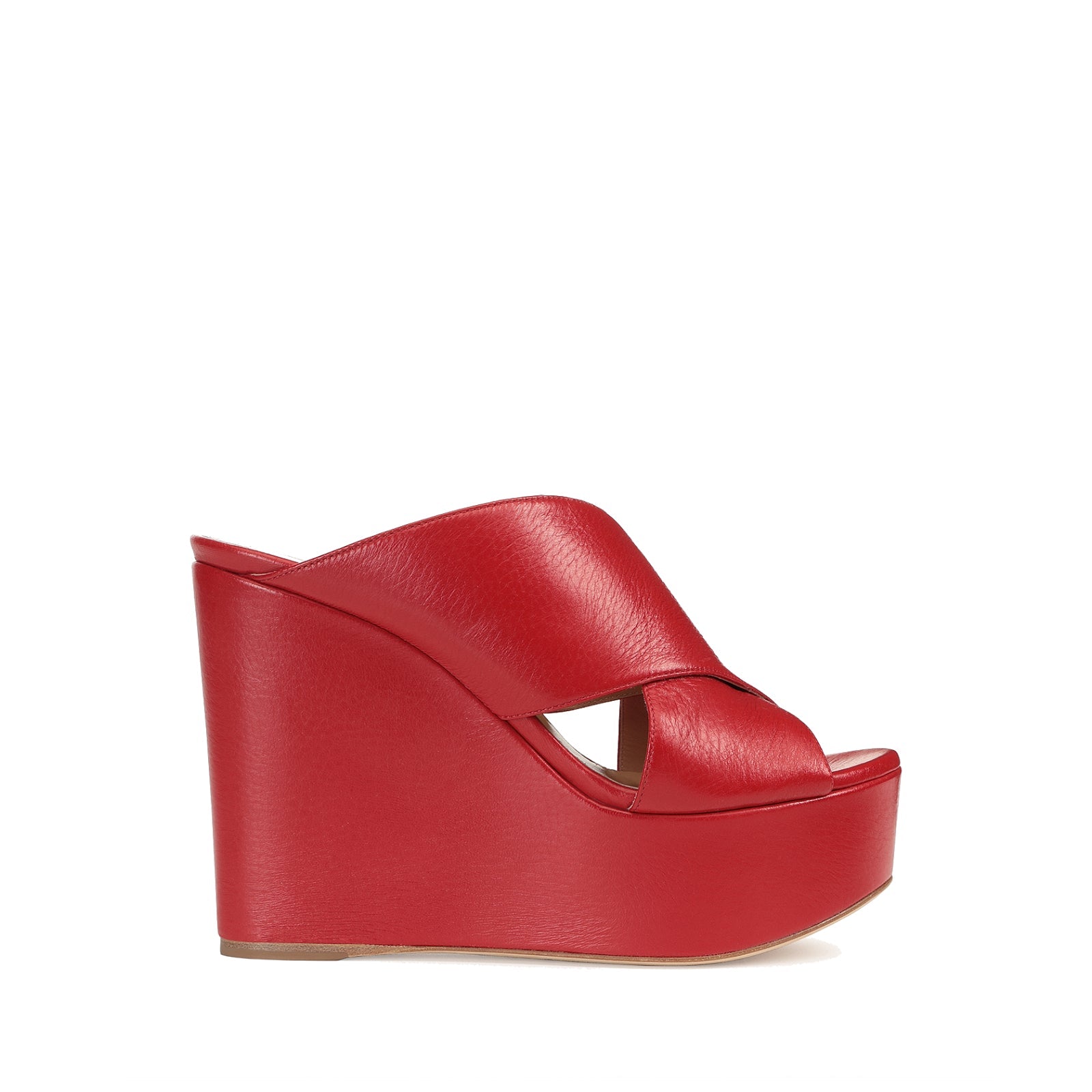 Mules compensées Alma 75 - Rosso Flamenco