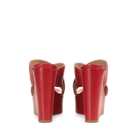 Mules compensées Alma 75 - Rosso Flamenco