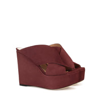 Mules compensées Alma 75 - Blood Red