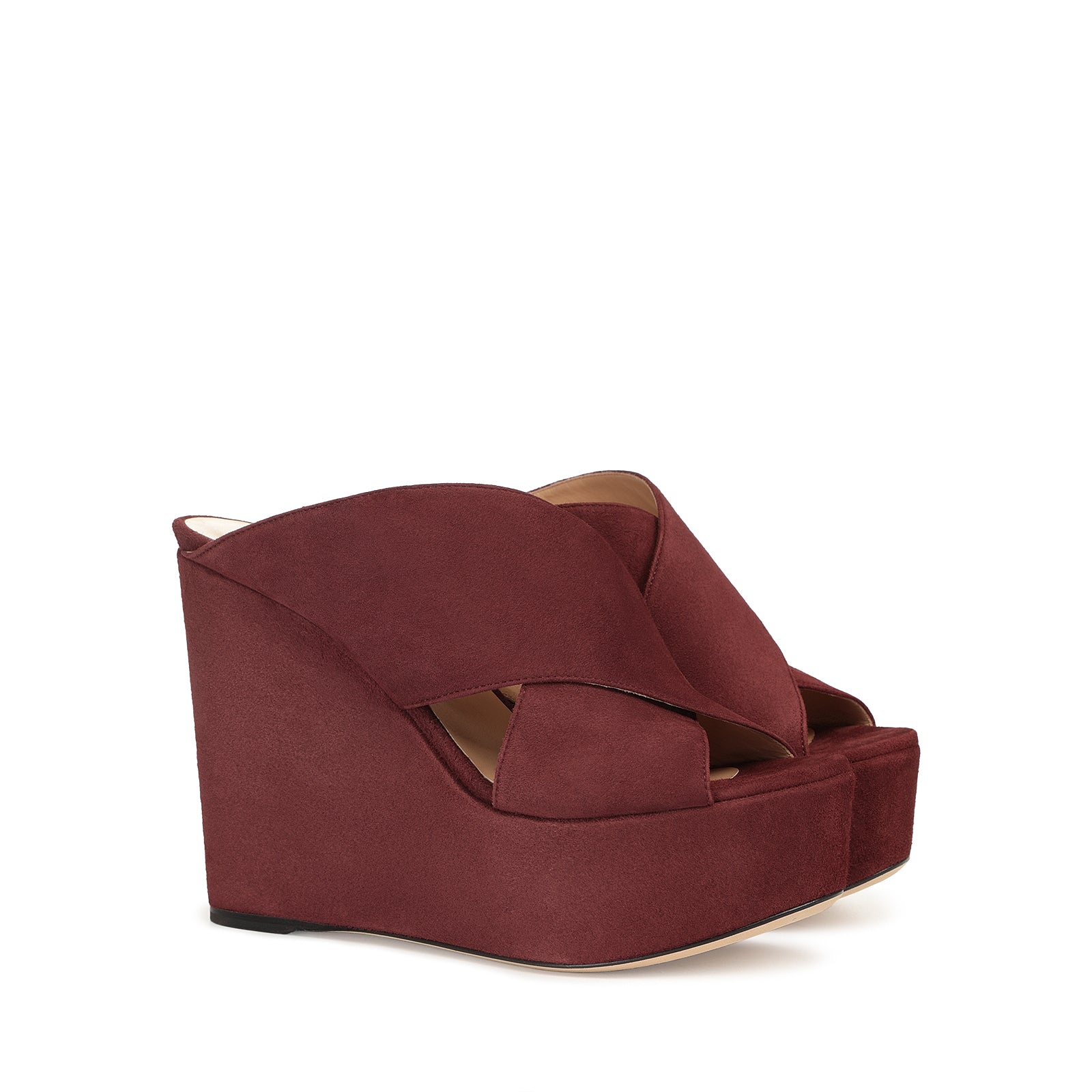 Mules compensées Alma 75 - Blood Red