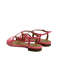 225€   Sandales plates à brides en cuir - Pink Bubble