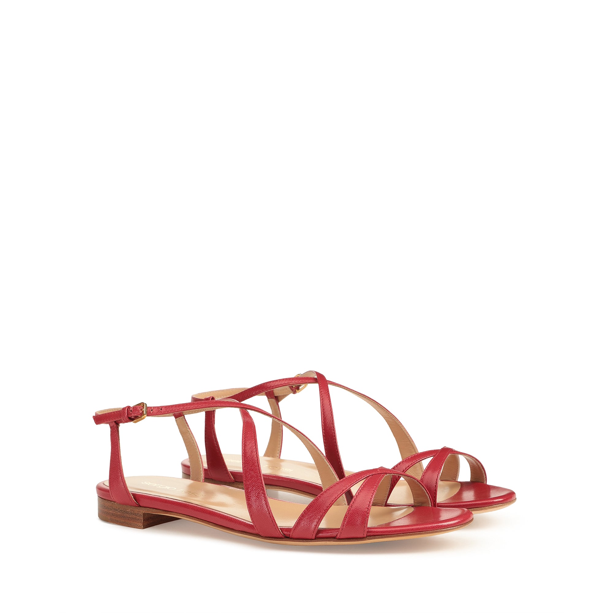 Sandales plates Gruppo A 10 - Coral Red