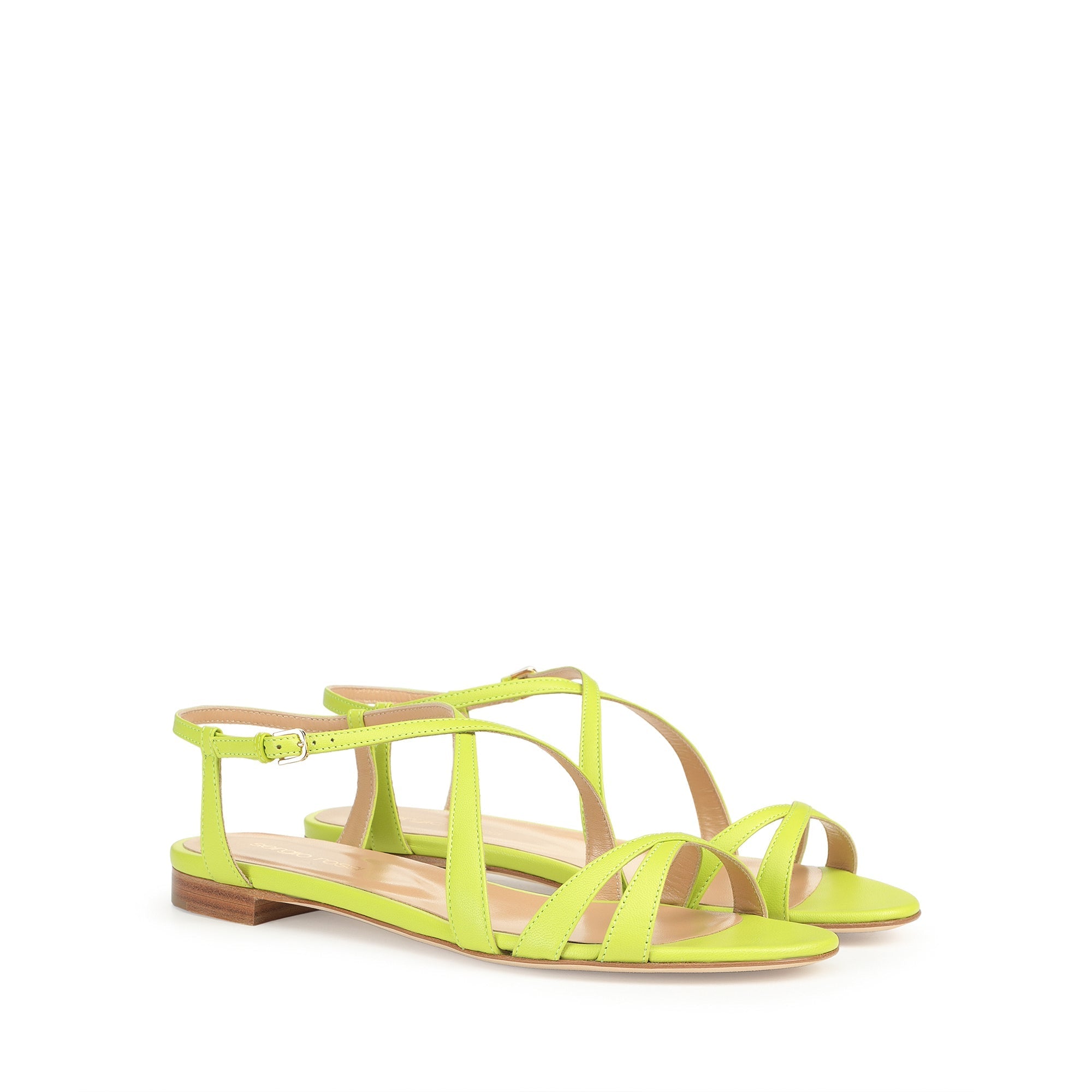 Sandales plates Gruppo en cuir - Neon