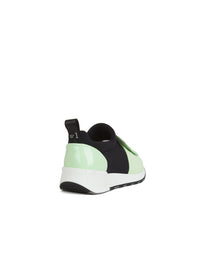 Sneakers à large bride en cuir - Apple Nero