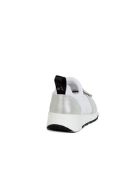 Silver buckle sneakers in leather - Silver Bianco