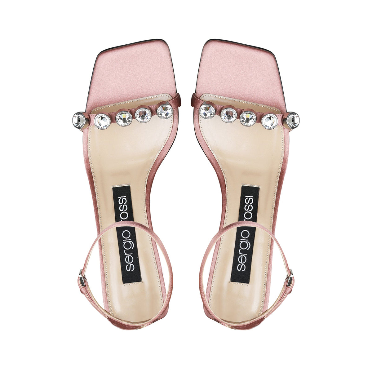 SR1 SANDALES EN CRÊPE EN SATIN + PIETE