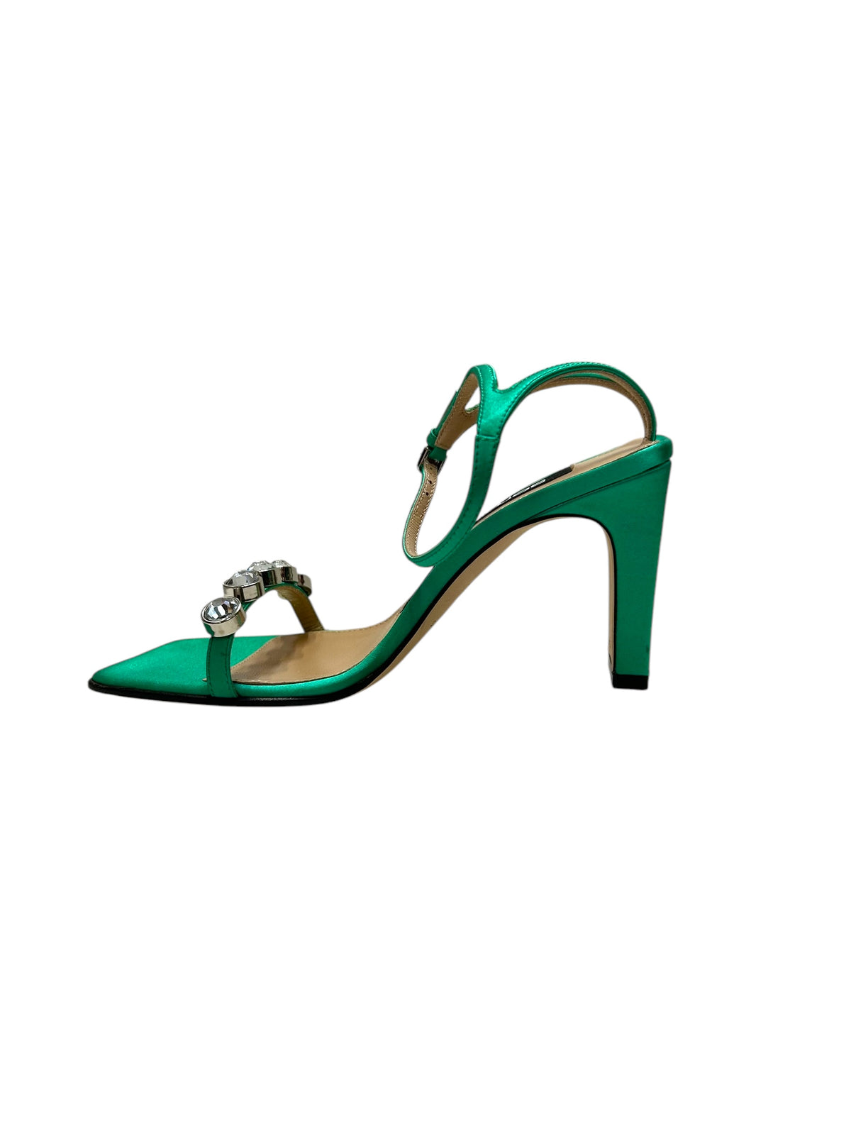 Sandales à talons 95 avec bride en soie - Kentia