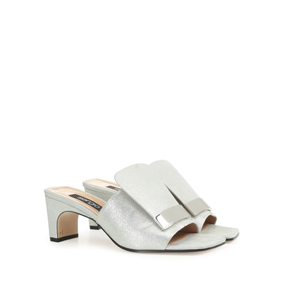Sr1 60 heeled mules - Silver