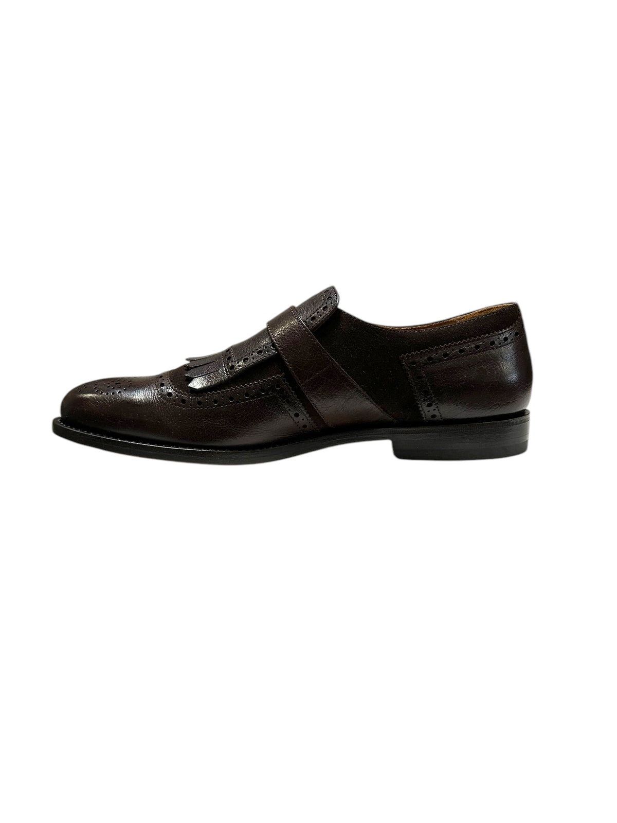 Monk leather lace-up Derbies - Moro