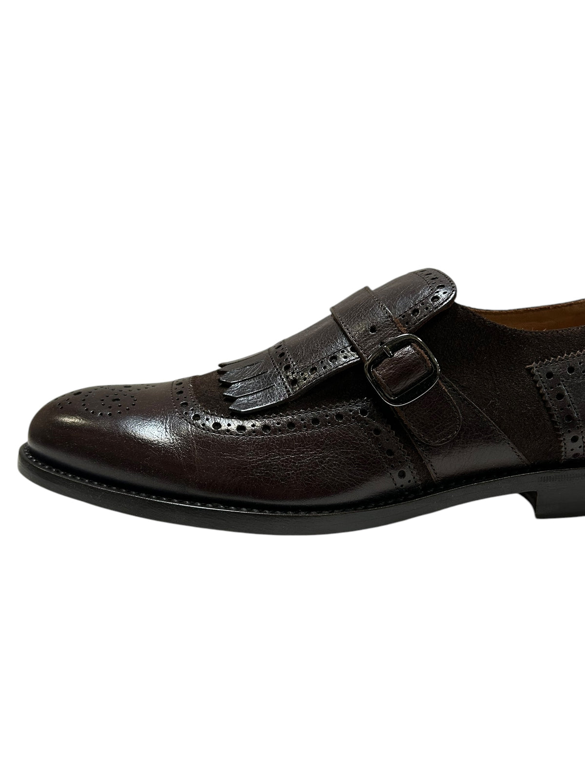 Monk leather lace-up Derbies - Moro