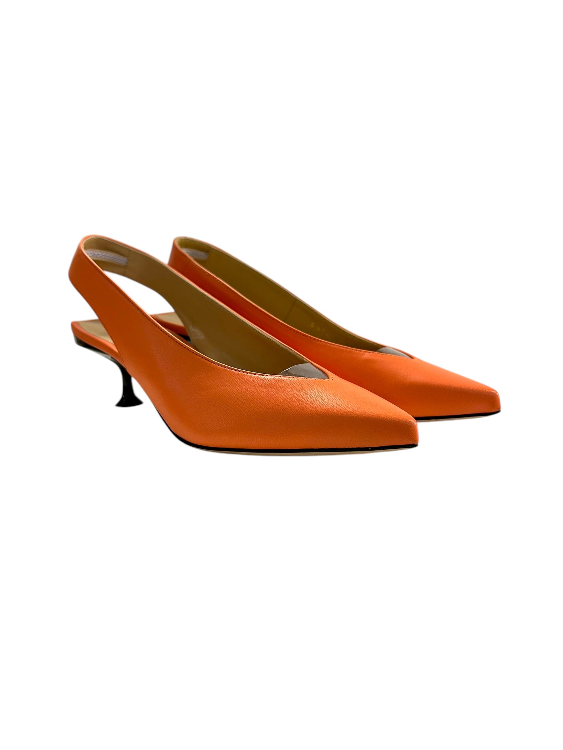 Slingbacks à talons courbés 50 en cuir - Ibis