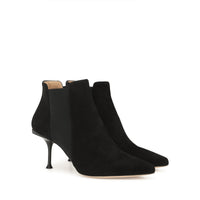 Bottines à talons Sr Milano 75 en daim - Nero