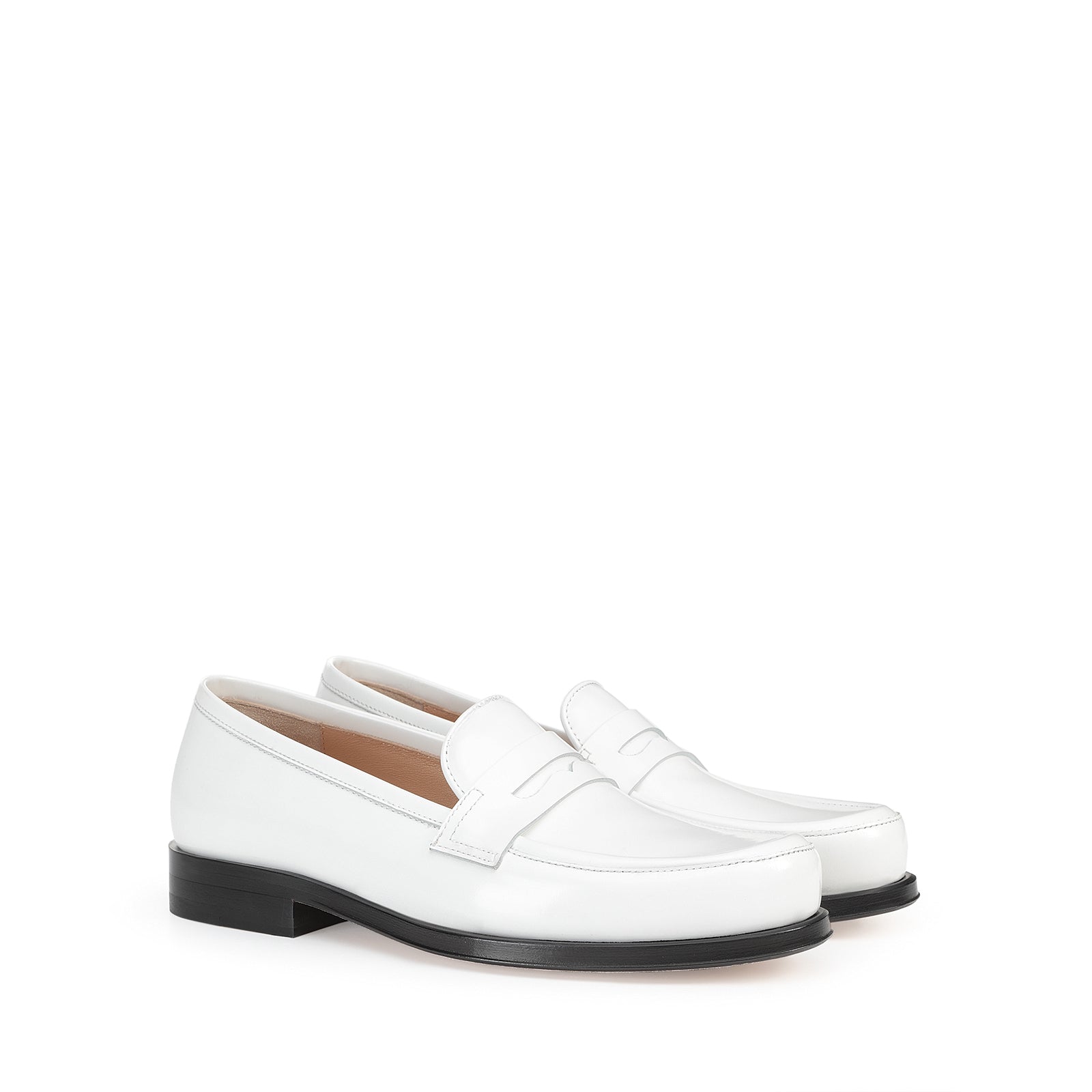 Mocassins Sr College en cuir - Bianco