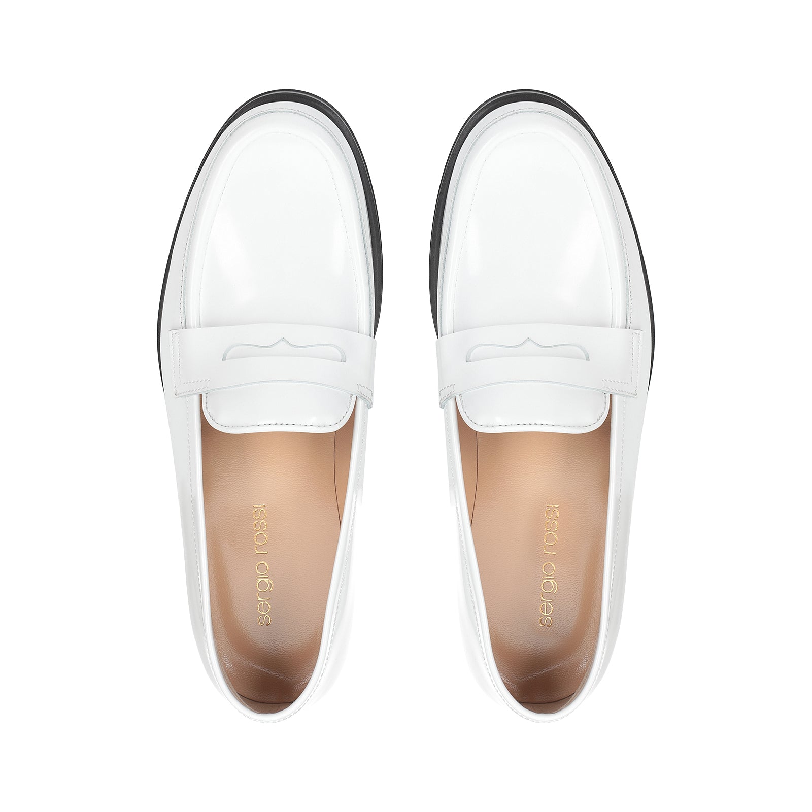 Mocassins Sr College en cuir - Bianco