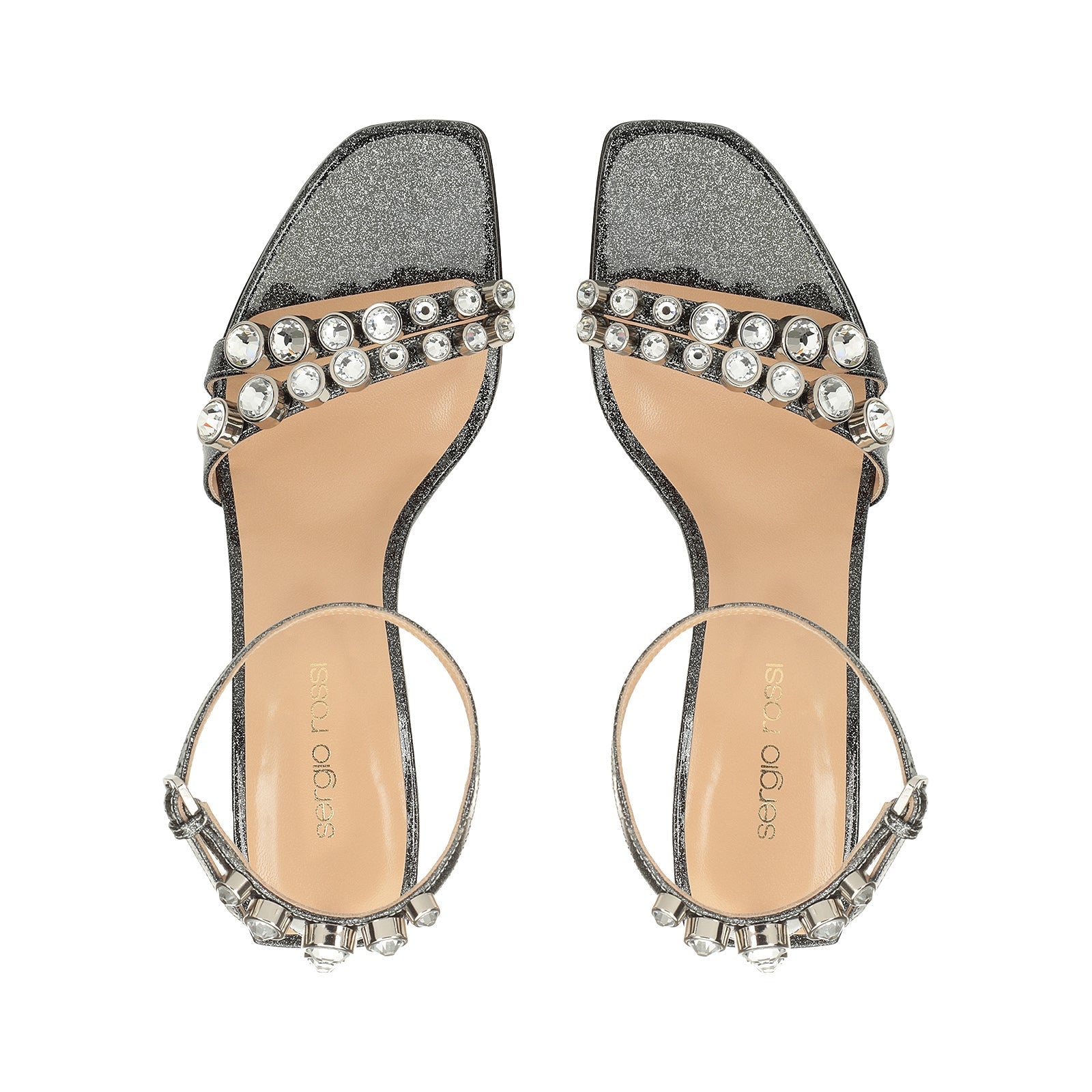 Sandales à brides Sr Milano 50 en cuir - Argento