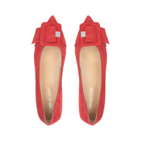 195€   Ballerines Sr Milano Mia en daim - Rosso Flamenco