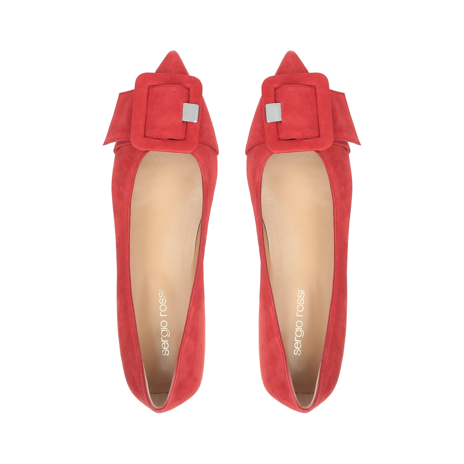 195€   Ballerines Sr Milano Mia en daim - Rosso Flamenco