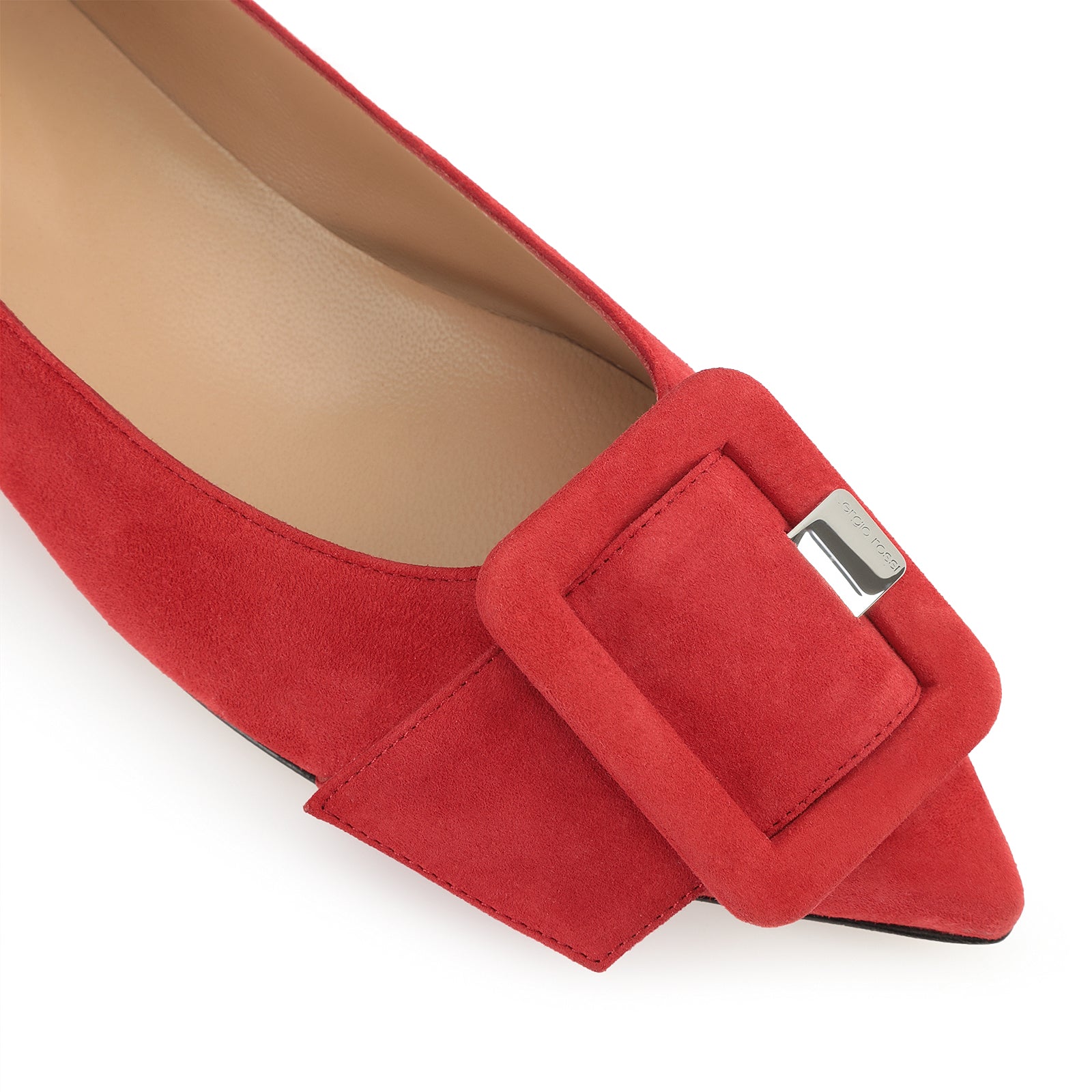 195€   Ballerines Sr Milano Mia en daim - Rosso Flamenco