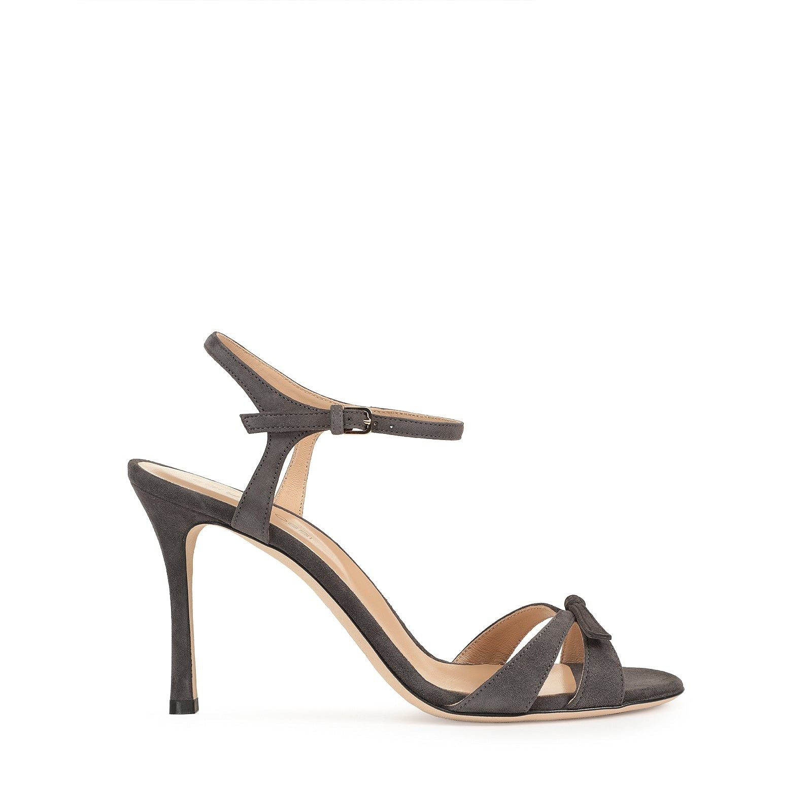 Isobel 90 Heeled Sandals - Dark Grey