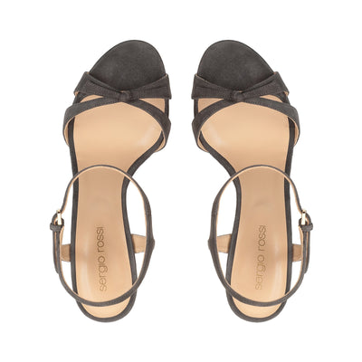 Isobel 90 Heeled Sandals - Dark Grey