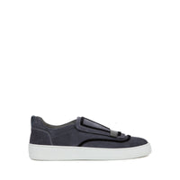 Sneakers à garniture texturée en daim - Dark Grey Nero