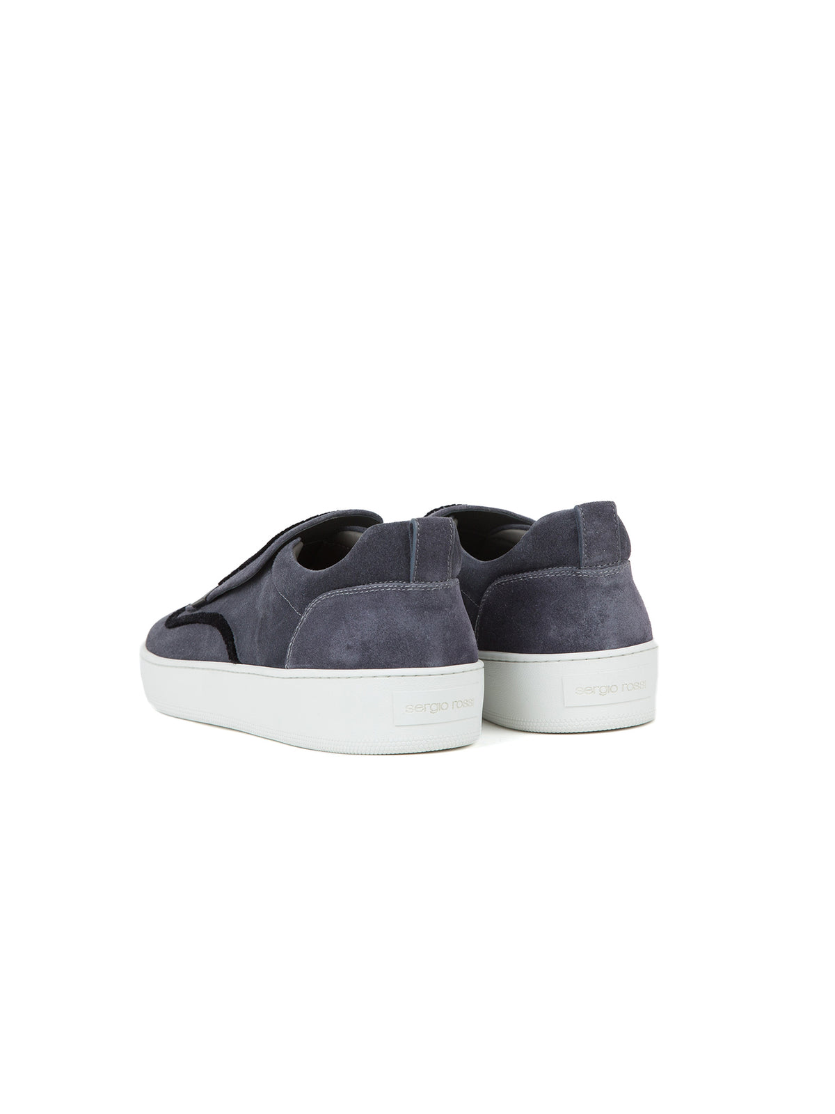 Sneakers à garniture texturée en daim - Dark Grey Nero