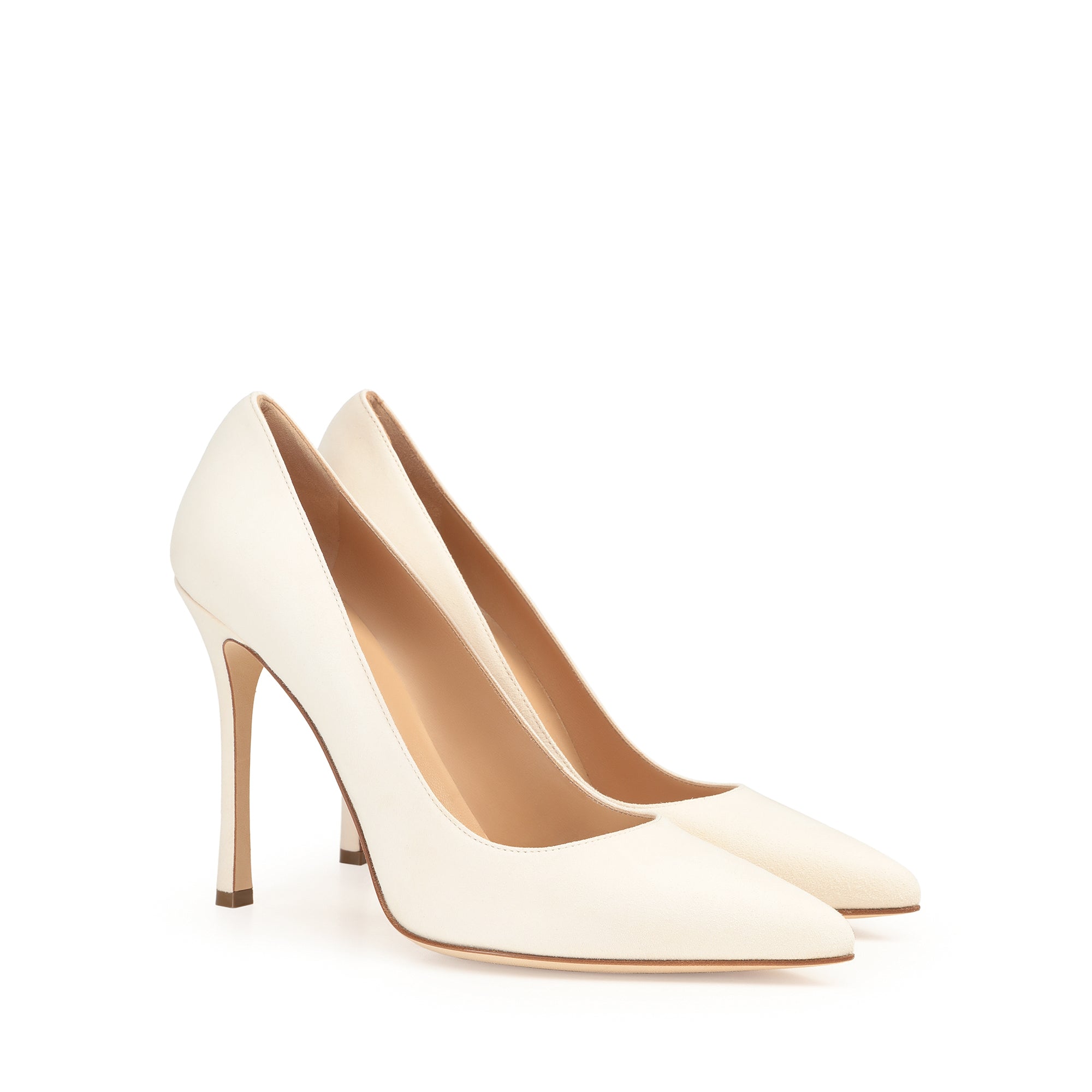 Escarpins New Secret 105 en cuir - Chalk