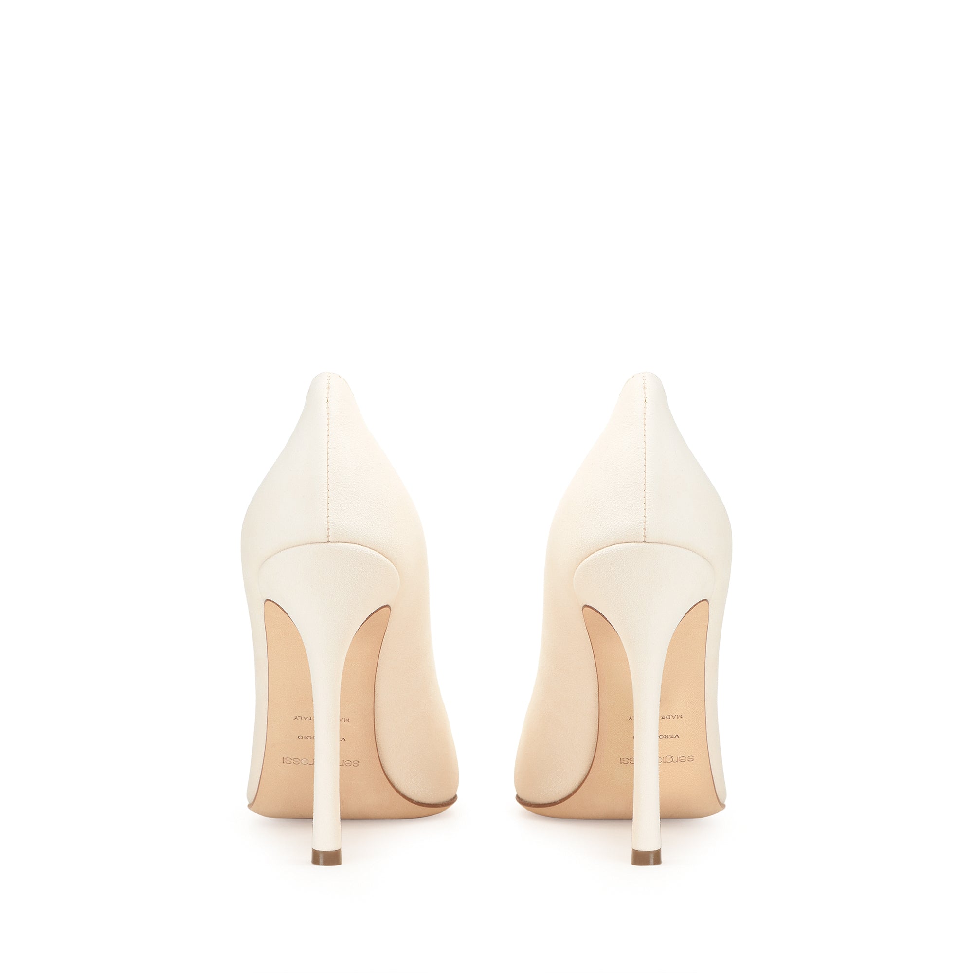 Escarpins New Secret 105 en cuir - Chalk