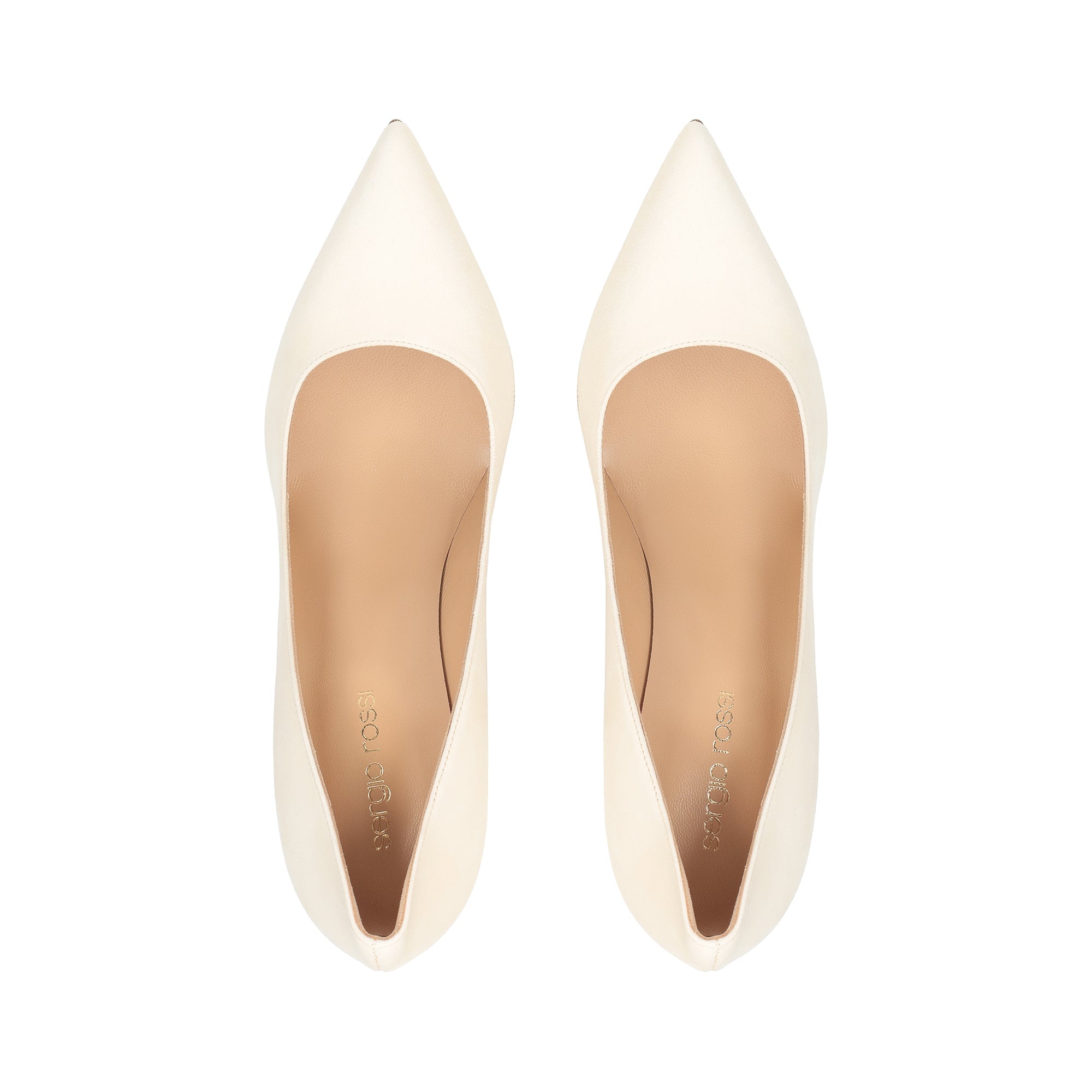 Escarpins New Secret 105 en cuir - Chalk