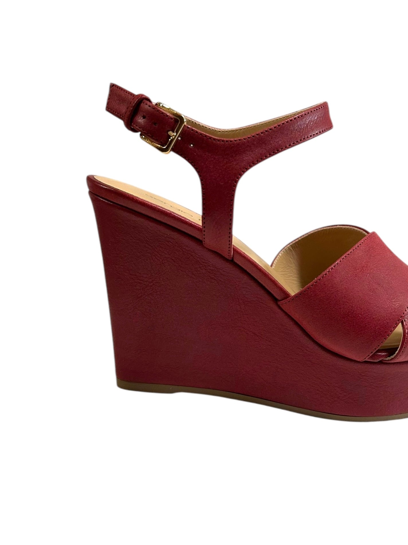 Sandales compensées Sr Pantelleria 105 en cuir - Paprika