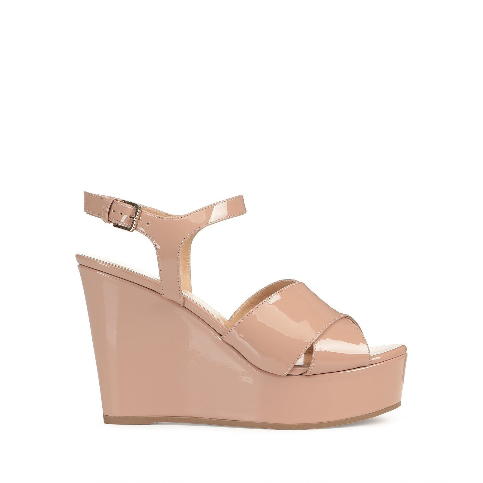 Sandales compensées Sr Pantelleria 105 en cuir - Bright Skin