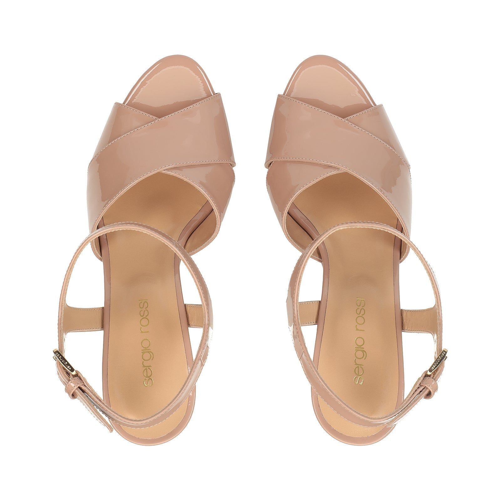 Sandales compensées Sr Pantelleria 105 en cuir - Bright Skin