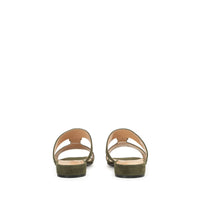 Mules plates Buckle avec boucle en daim - Military