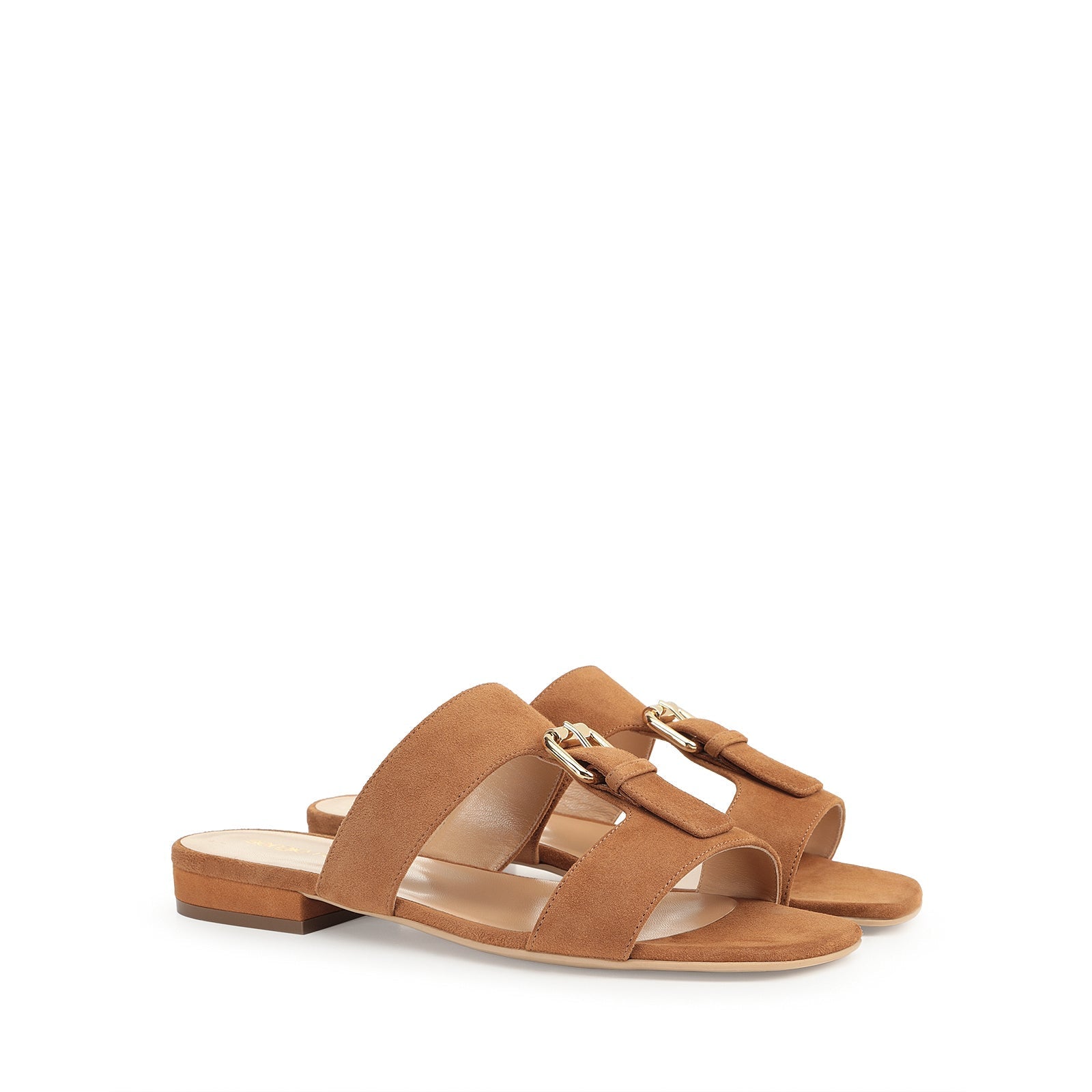 Sandales plates Buckle en daim - Baobab
