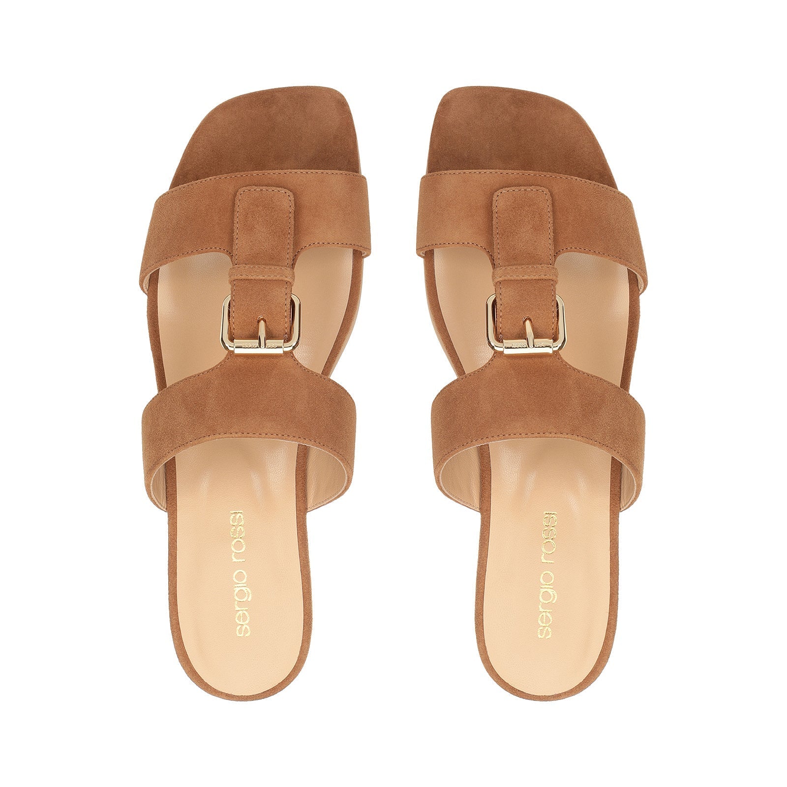 Sandales plates Buckle en daim - Baobab