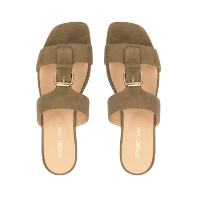 Heeled mules - Army
