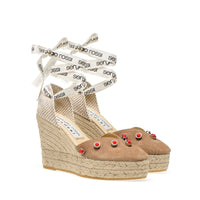 Sergio Rossi x Manebi wedge sandals 70 - Taupe