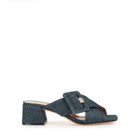 Sandales à boucle Sr Mia 45 en tissu - Navy