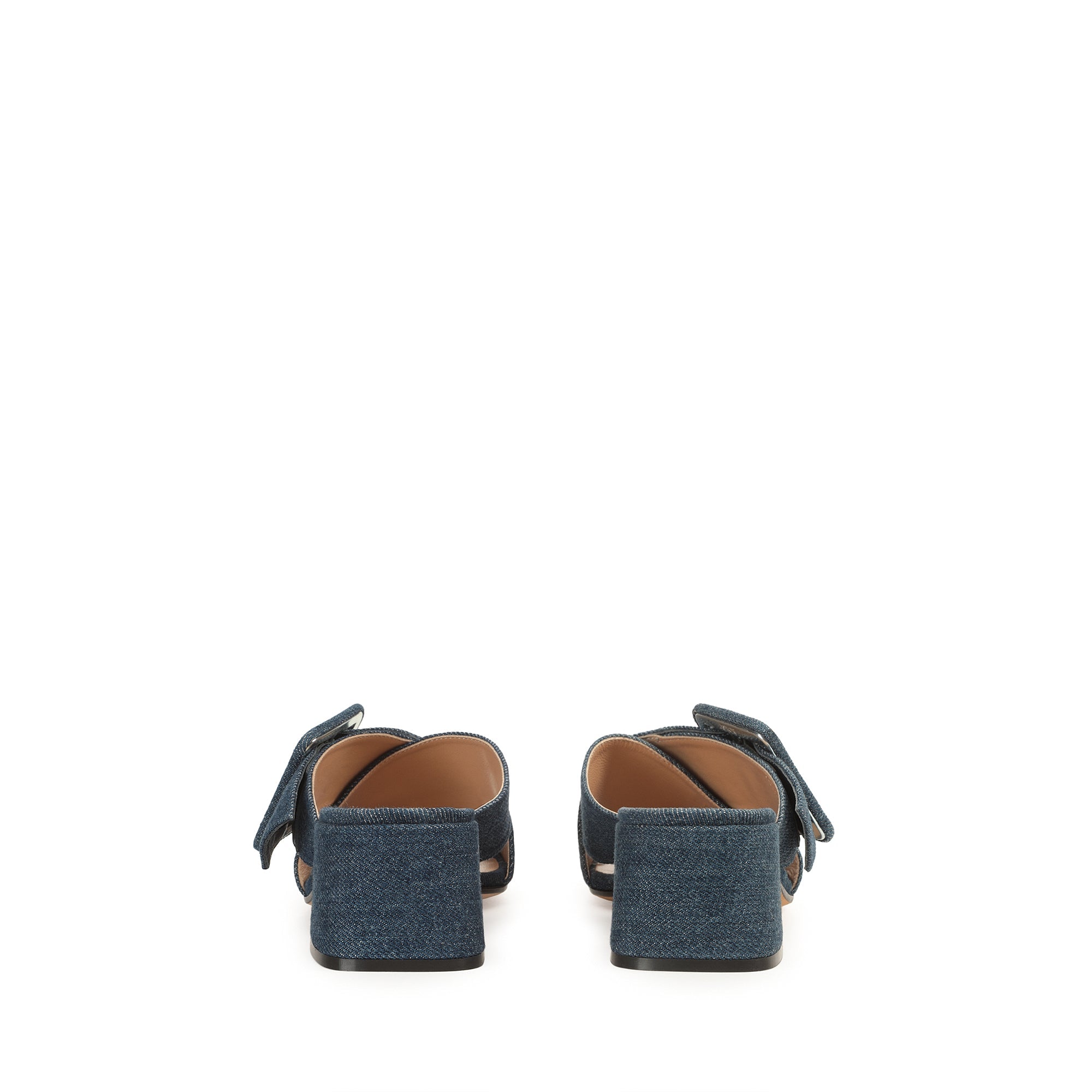Sandales à boucle Sr Mia 45 en tissu - Navy