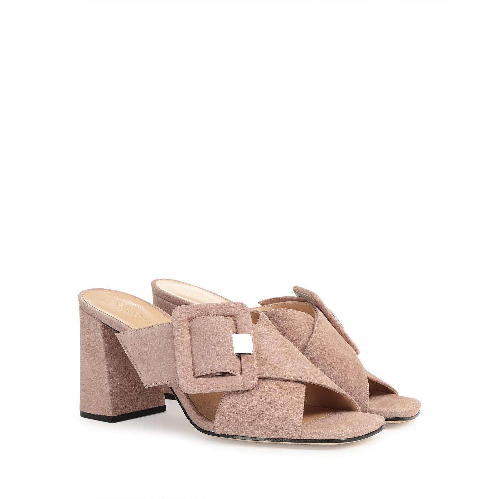 Sandales à talons Sr Mia 80 en daim - Bright Skin