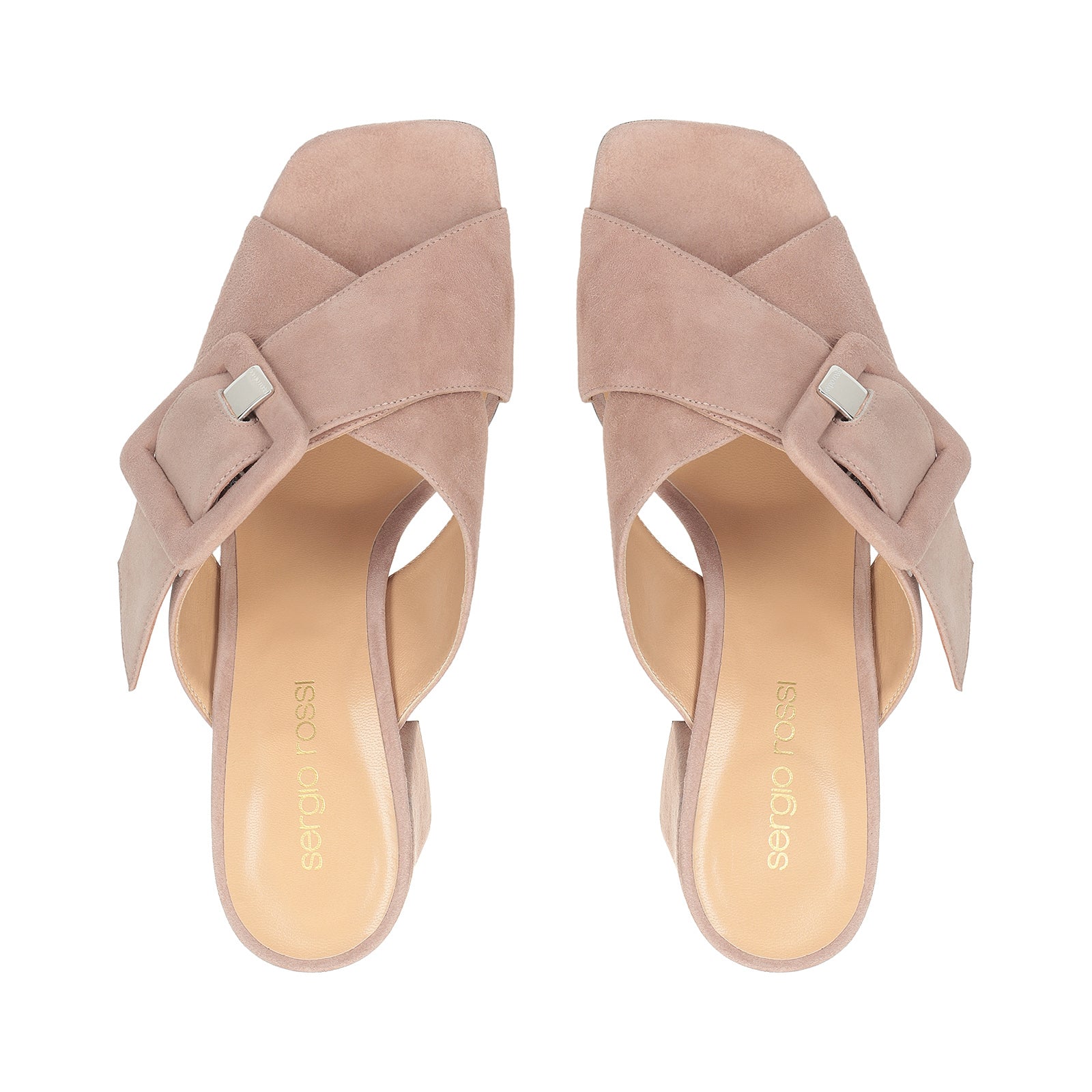 Sandales à talons Sr Mia 80 en daim - Bright Skin
