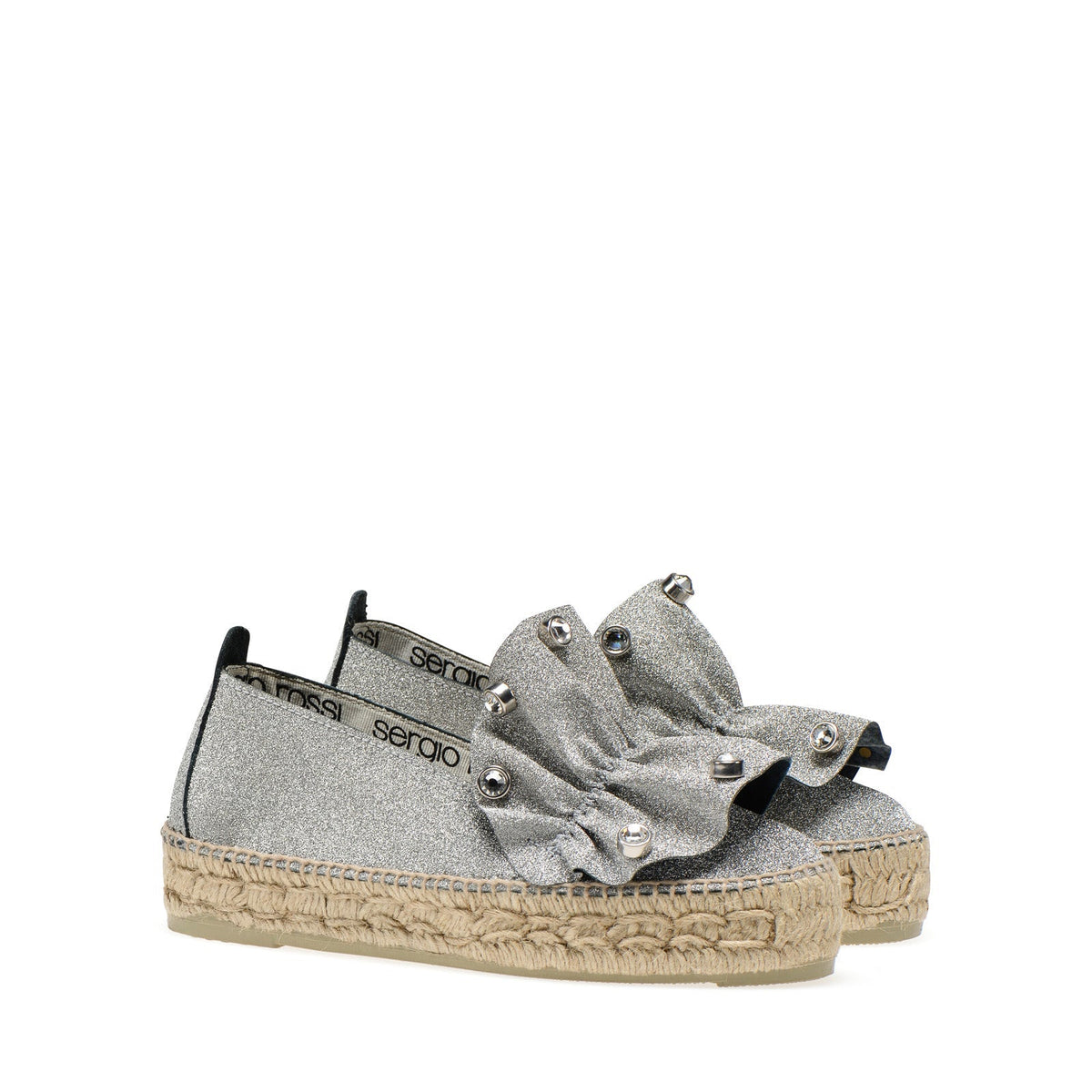 Sergio Rossi x Manebi espadrilles in leather - Argento