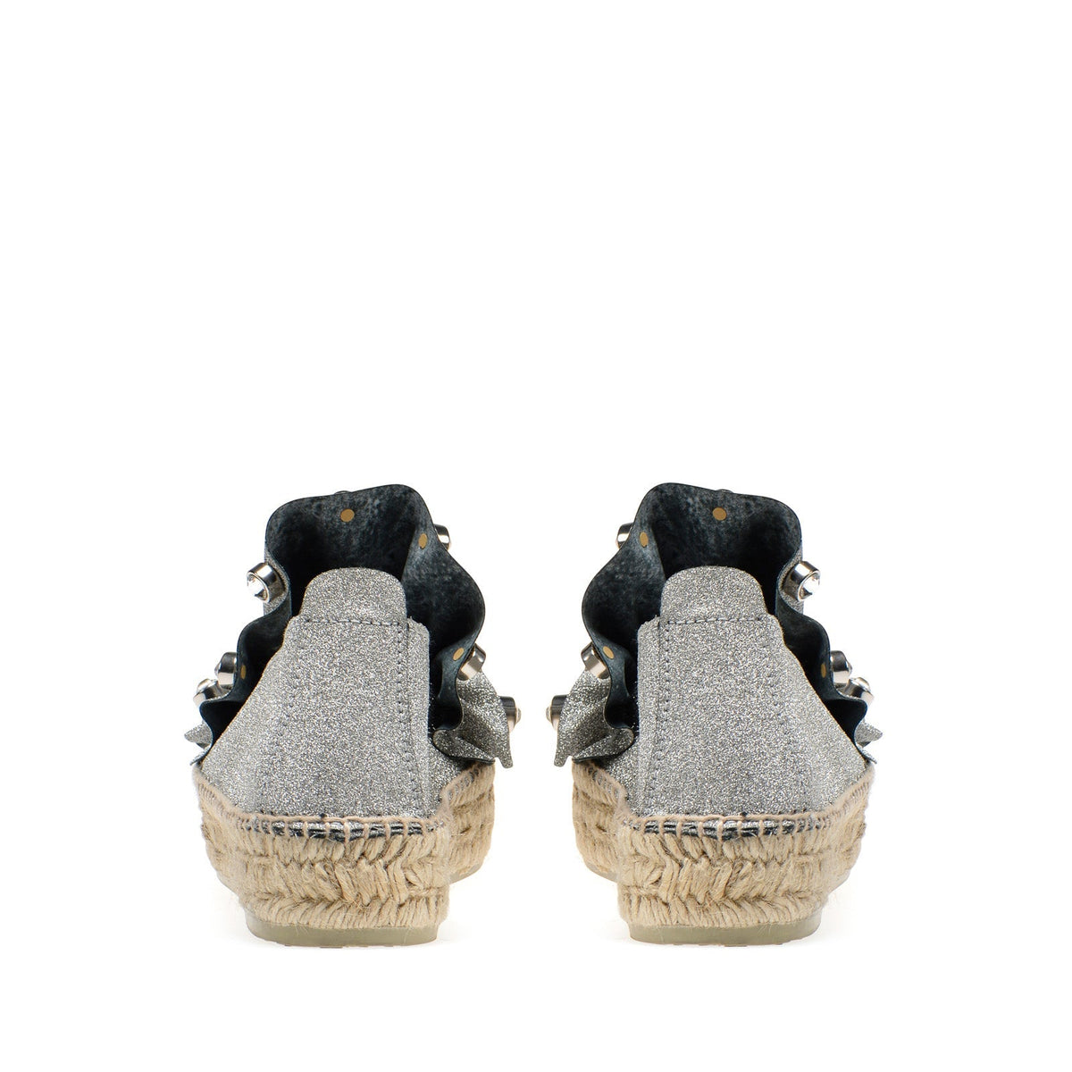 Sergio Rossi x Manebi espadrilles in leather - Argento