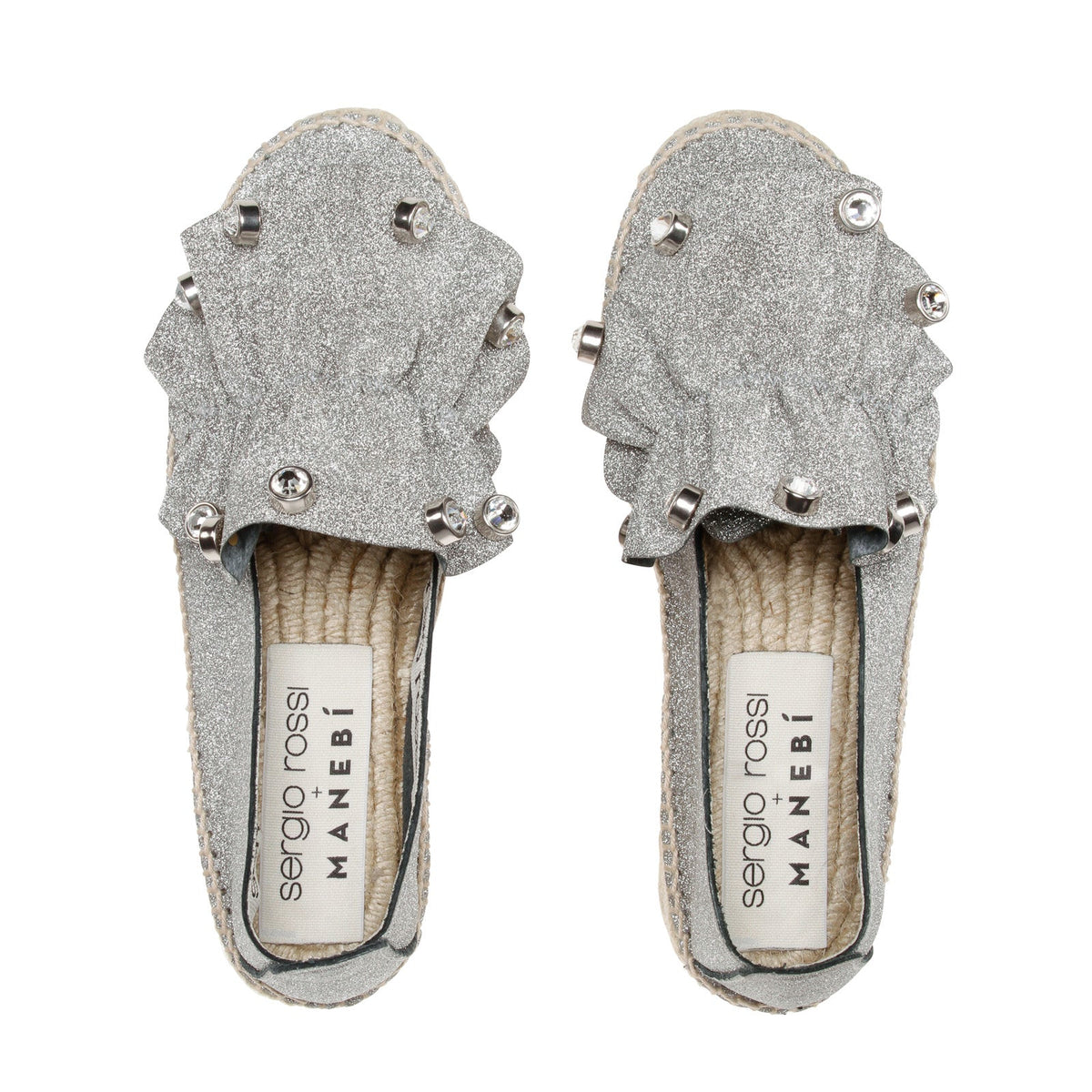 Sergio Rossi x Manebi espadrilles in leather - Argento