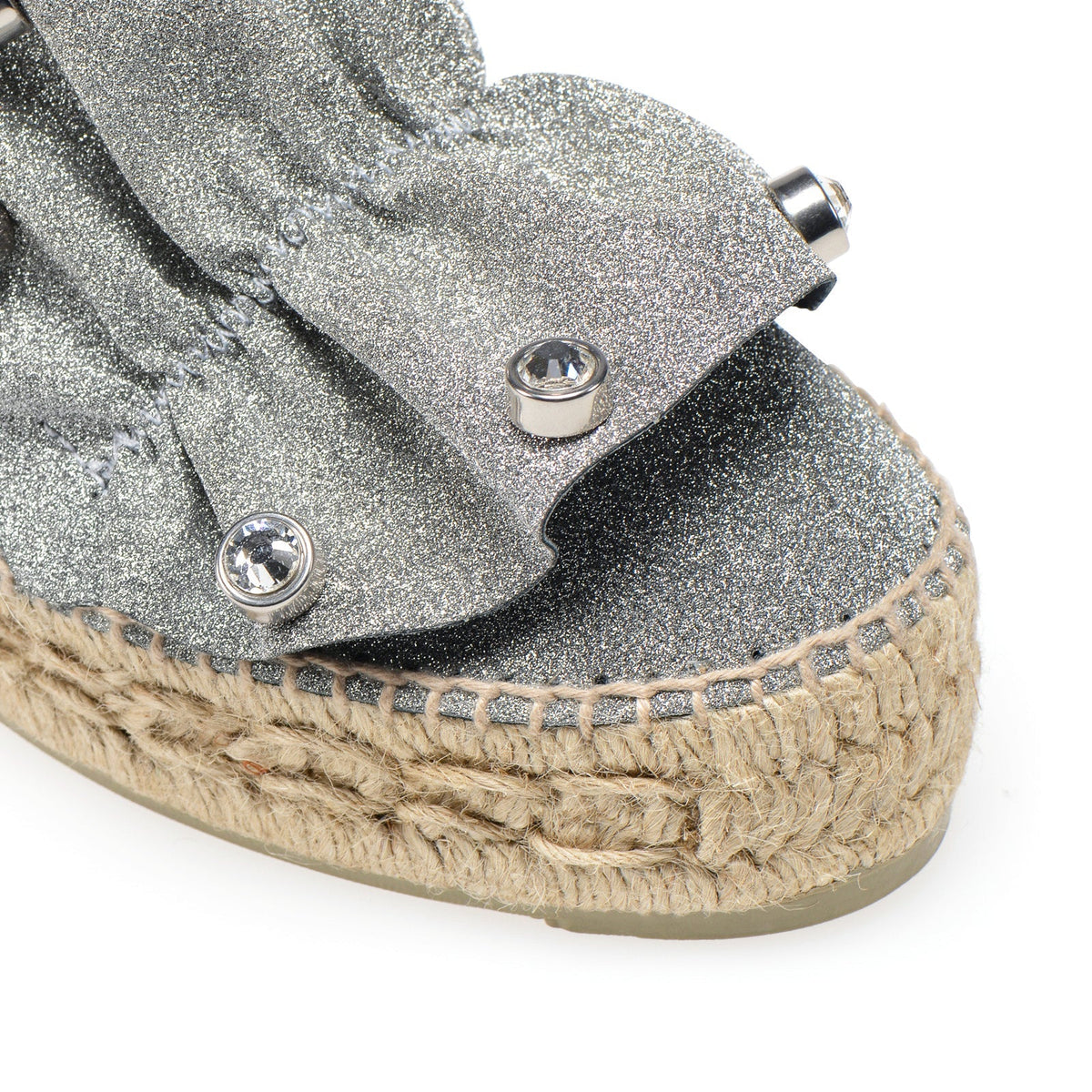 Sergio Rossi x Manebi espadrilles in leather - Argento