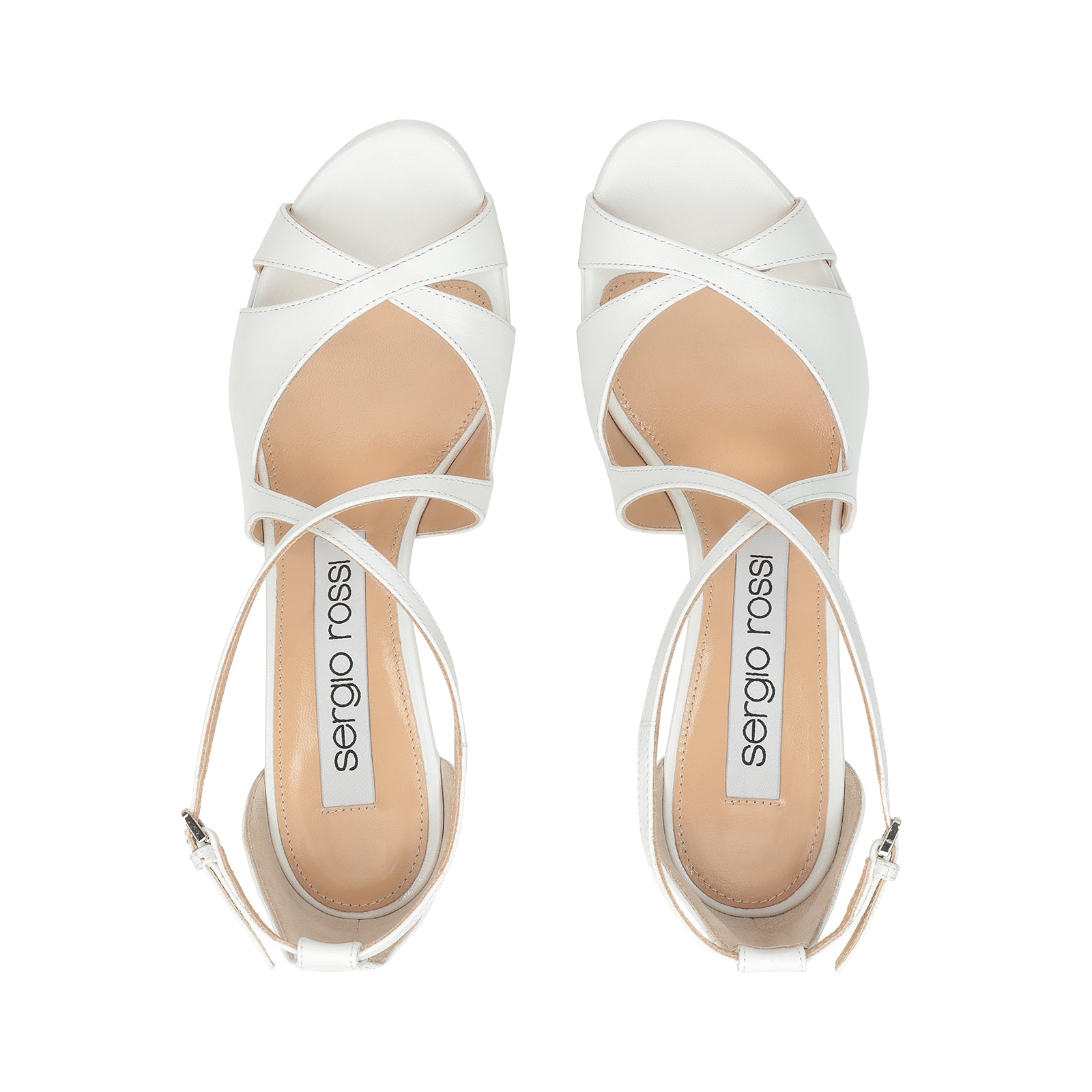 390€   Sandales Gydda Bridal 80 en cuir - Bianco
