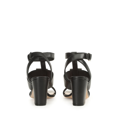 Sergio Logomaniac 75 heeled sandals - Nero