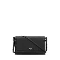 Sacha leather smartphone wallet with flap - Black