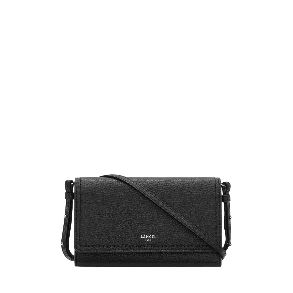 Sacha leather smartphone wallet with flap - Black
