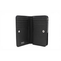 Sacha rectangular zipped leather wallet - Black